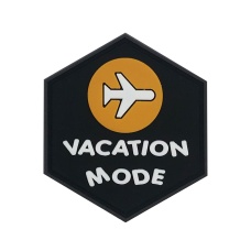 Hexagon PVC Patch Airplane Vacation Mode