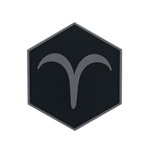 Hexagon PVC Patch Zodiac Sign Aries Symbol