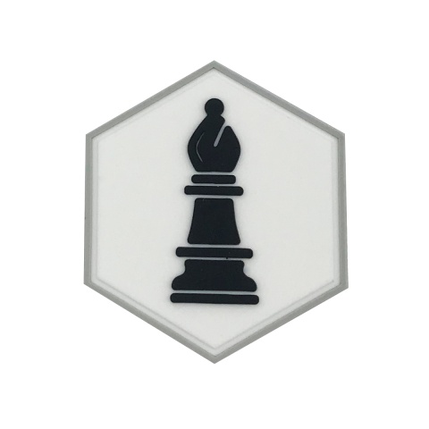 Hex PVC Patch Black Bishop Chess Piece