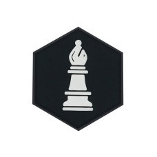 Hex PVC Patch White Bishop Chess Piece
