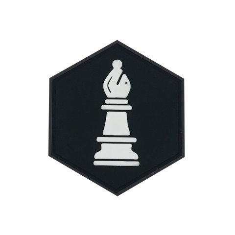 Hex PVC Patch White Bishop Chess Piece