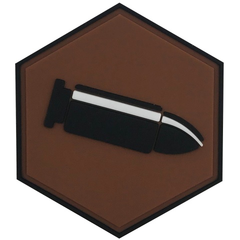 Hexagon PVC Patch Black Bullet