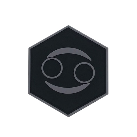 Hexagon PVC Patch Zodiac Signs Cancer Symbol