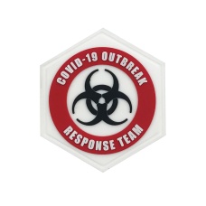 Hexagon PVC Patch Covid 19 Out Break Response Team