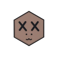 Hexagon PVC Patch Dead Face (Color: Light)
