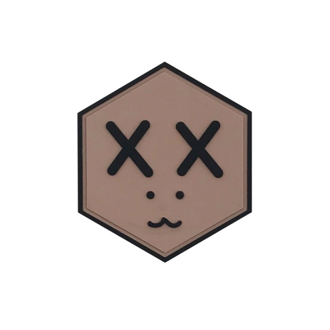 Hexagon PVC Patch Dead Face (Color: Light)