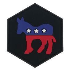 Hexagon PVC Patch Democratic Party