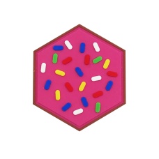 Hex PVC Patch Donut Emoji