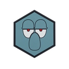 Hexagon PVC Patch Squidward Peeker Eyes