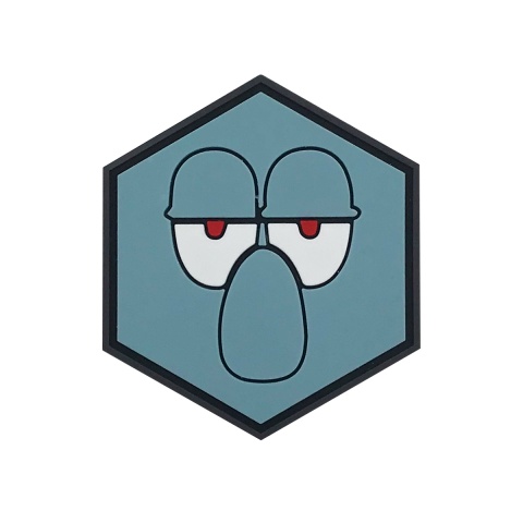 Hexagon PVC Patch Squidward Peeker Eyes