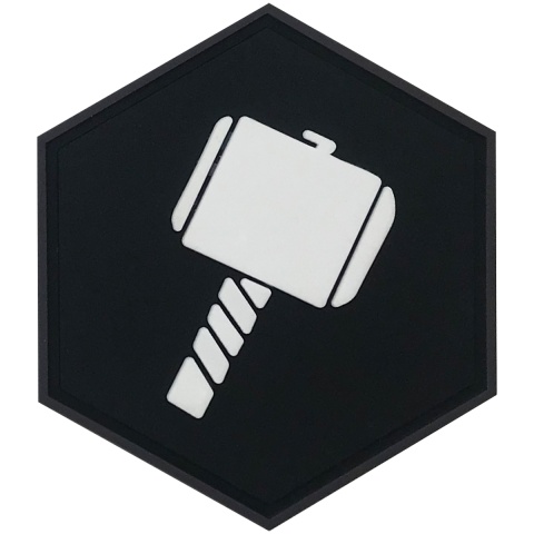 Hexagon PVC Patch Thor Mjlnir