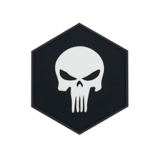 Hexagon PVC Patch Infidel Skull