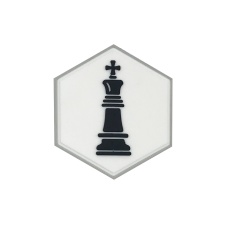 Hex PVC Patch Black King Chess Piece