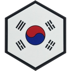 Hexagon PVC Patch Korea Flag