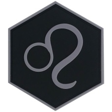 Hexagon PVC Patch Zodiac Sign Leo Symbol