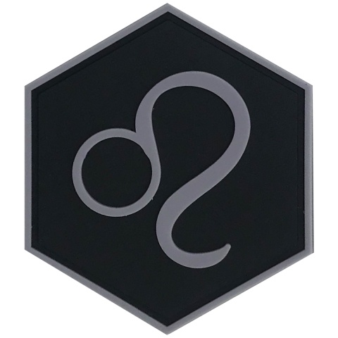 Hexagon PVC Patch Zodiac Sign Leo Symbol