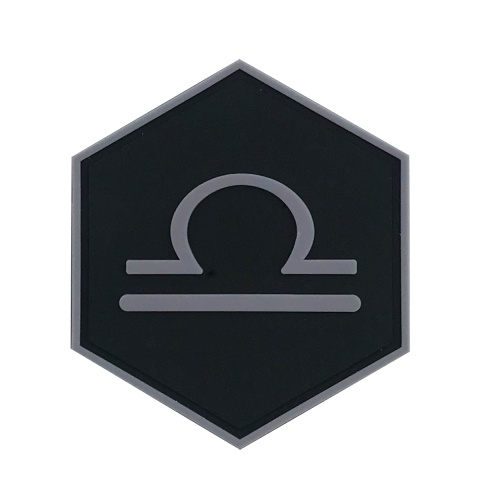 Hexagon PVC Patch Zodiac Sign Libra Symbol