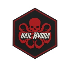 Hexagon PVC Patch Red Hail Hydra