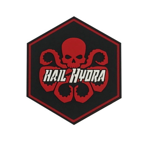 Hexagon PVC Patch Red Hail Hydra