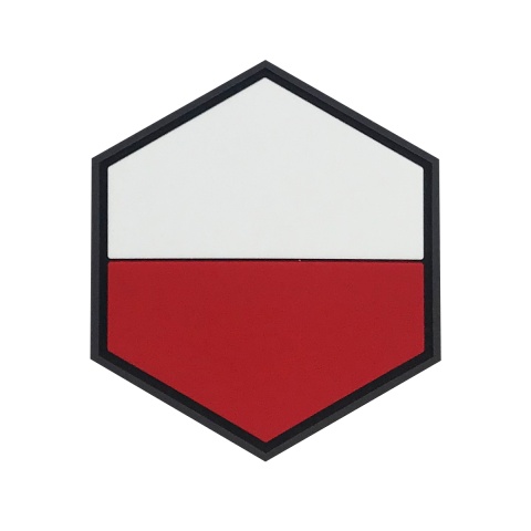Hexagon PVC Patch Poland Flag