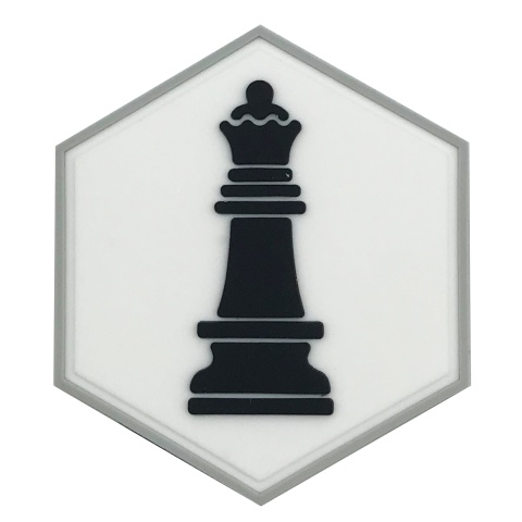 Hex PVC Patch Black Queen Chess Piece