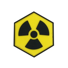 Hexagon PVC Patch Radio Active Warning