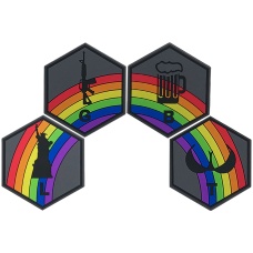 Hexagon PVC Patch LGBT Rainbow