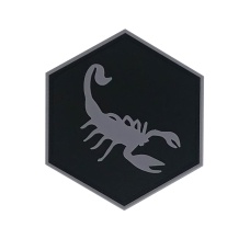 Hexgonal PVC Patch Zodiac Signs Scorpio