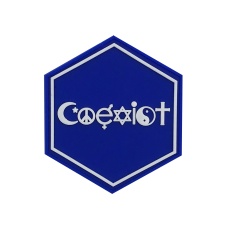 Hexagon PVC Patch Coexist Religion