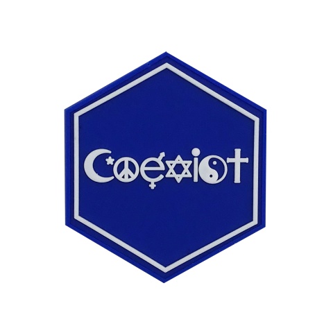 Hexagon PVC Patch Coexist Religion