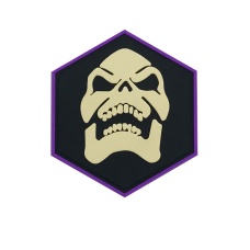 Hexagon PVC Patch Skeletor