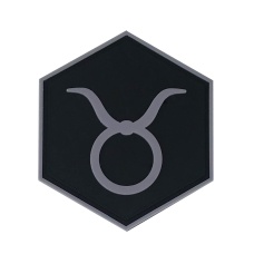 Hexagon PVC Patch Zodiac Sign Taurus Symbol