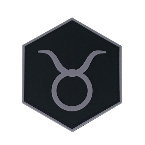 Hexagon PVC Patch Zodiac Sign Taurus Symbol