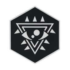 Hexagon PVC Patch Upside down Triangle Eye