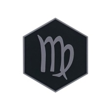 Hexagon PVC Patch Zodiac Signs Virgo Symbol