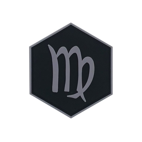 Hexagon PVC Patch Zodiac Signs Virgo Symbol