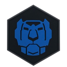 Hexagon PVC Patch Vultron Blue Lion