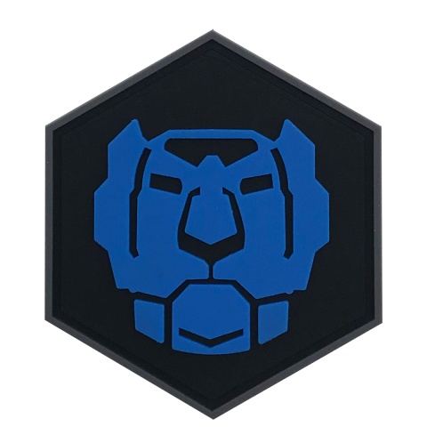 Hexagon PVC Patch Vultron Blue Lion