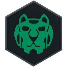 Hexagon PVC Patch Vultron Green Lion