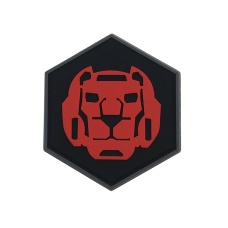 Hexagon PVC Patch Vultron Red Lion