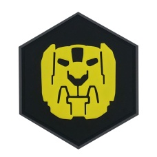 Hexagon PVC Patch Vultron Yellow Lion