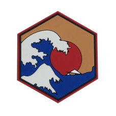 Hexagon PVC Patch Japanese Great Waves