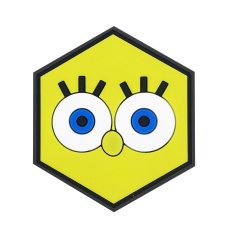 Hexagon PVC Patch Spongebob Peeker Eyes