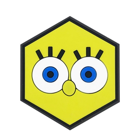 Hexagon PVC Patch Spongebob Peeker Eyes