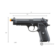 HFC Metal M9 Green Gas Powered Airsoft Pistol (Color: Black)