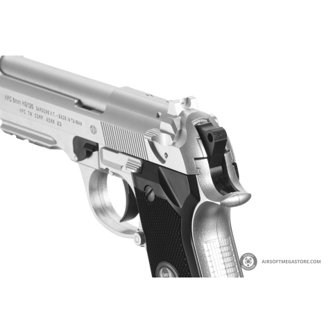 HFC Metal M9 Green Gas Powered Airsoft Pistol (Color: Silver)