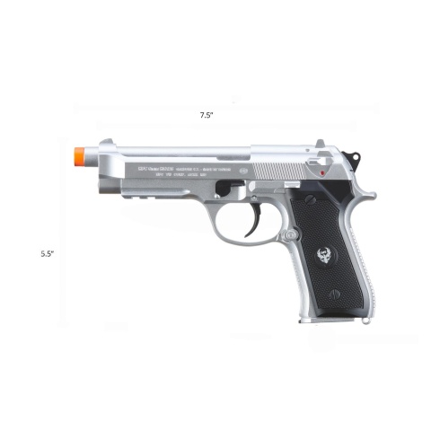 HFC Metal M9 Green Gas Powered Airsoft Pistol (Color: Silver)