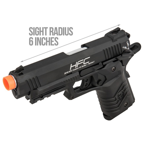 HFC HG-171 Tactical 1911 Gas Blowback Pistol - BLACK