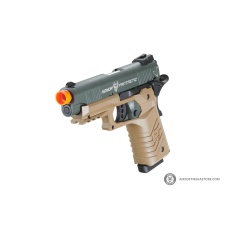 HFC Classic .45 Series Metal Green Gas Blowback Airsoft Pistol (Color: Black & Dark Earth)