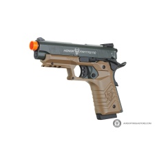 HFC Classic .45 Series Metal Green Gas Blowback Airsoft Pistol (Color: Black & Dark Earth)